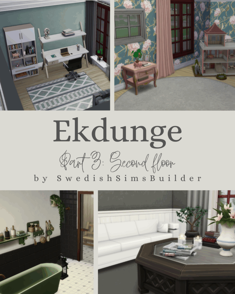 Ekdunge part 3: Second floor (living, bath & sauna, master bedroom and kids room)
